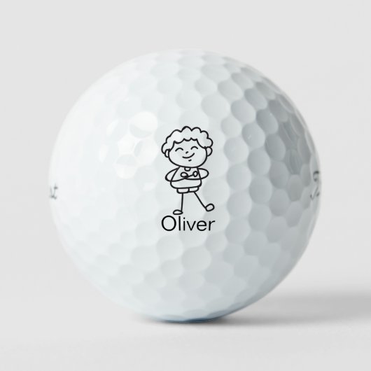 Son moderne doodle kunstwerk golfballen (Voorkant)