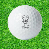 Son moderne doodle kunstwerk golfballen