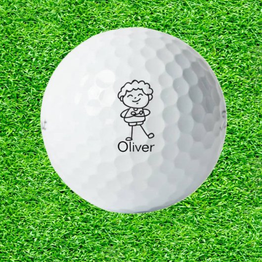Son moderne doodle kunstwerk golfballen