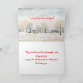 SON N FAMILIE LANDELIJKE SCENE KERST KAART (Binnen)