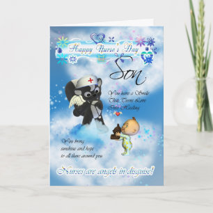 Son Nurse's Day schattige kleine baby en leuke ver Kaart