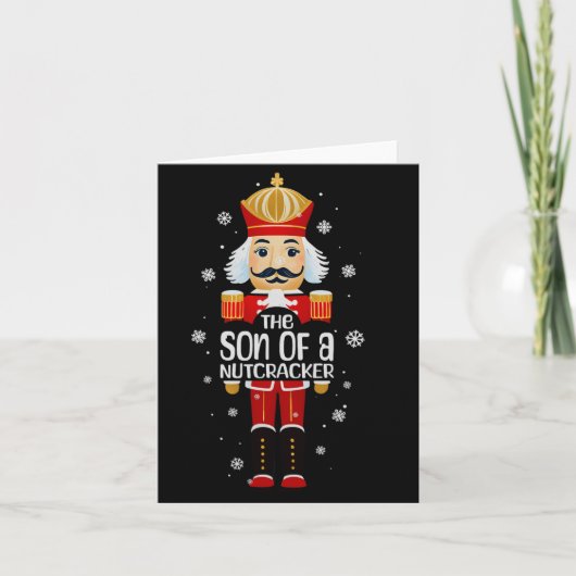 Son Of A Nutcracker Funny Christmas Family Matchin Kaart (Voorkant)