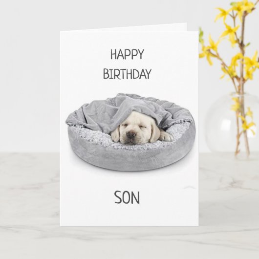 SON OP BIRTHDAY! KAART (Gele Bloem)