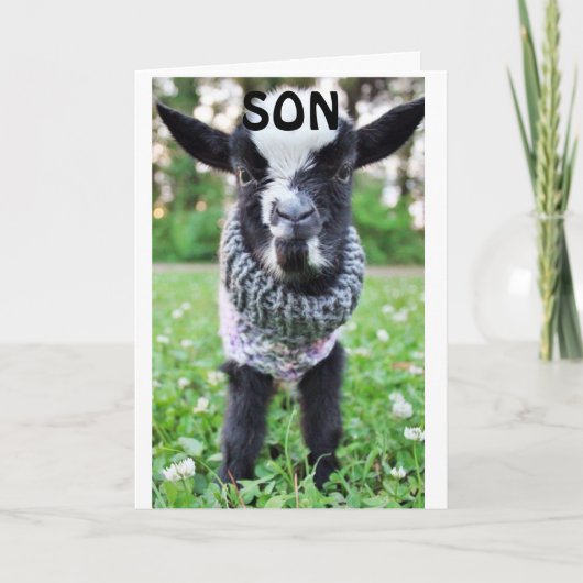 *SON* OPGESLAGEN DOOR OP BIRTHDAY OM TE ZEGGEN HAP KAART (Voorkant)