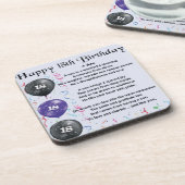 Son Poem 18th Birthday Bier Onderzetter (Linkerzijde)