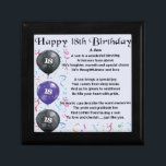 Son Poem 18th Birthday Cadeaudoosje<br><div class="desc">Een geweldig cadeau voor een zoon op zijn 18e verjaardag</div>