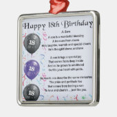 Son Poem 18th Birthday Design Metalen Ornament (Links)
