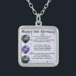 Son Poem 18th Birthday Design Zilver Vergulden Ketting<br><div class="desc">Een geweldig cadeau voor een zoon op zijn 18e verjaardag</div>