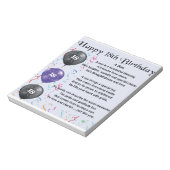 Son Poem 18th Birthday Notitieblok (Linkerzijde)