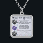 Son Poem 18th Birthday Zilver Vergulden Ketting<br><div class="desc">Een geweldig cadeau voor een zoon op zijn 18e verjaardag</div>