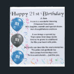 Son Poem - 21st Birthday Design Notitieblok<br><div class="desc">Een groot cadeau voor een zoon op zijn 21ste verjaardag</div>