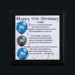 Son Poem - 30th Birthday Design Cadeaudoosje<br><div class="desc">Een geweldig cadeau voor een zoon op zijn 30e verjaardag</div>