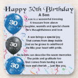 Son Poem - 30th Birthday Design Drankjes Onderzetter<br><div class="desc">Een geweldig cadeau voor een zoon op zijn 30e verjaardag</div>