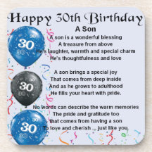 Son Poem - 30th Birthday Design
