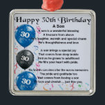 Son Poem - 30th Birthday Design Metalen Ornament<br><div class="desc">Een geweldig cadeau voor een zoon op zijn 30e verjaardag</div>