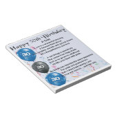 Son Poem - 30th Birthday Design Notitieblok (Schuin)