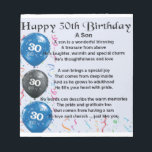 Son Poem - 30th Birthday Design Notitieblok<br><div class="desc">Een geweldig cadeau voor een zoon op zijn 30e verjaardag</div>