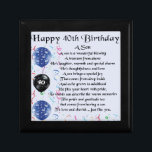 Son Poem - 40th Birthday Design Cadeaudoosje<br><div class="desc">Een geweldig cadeau voor een zoon op zijn 40ste verjaardag</div>