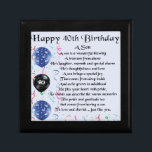 Son Poem - 40th Birthday Design Cadeaudoosje<br><div class="desc">Een geweldig cadeau voor een zoon op zijn 40ste verjaardag</div>