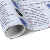Son Poem - 40th Birthday Design Cadeaupapier (Rol Hoek)