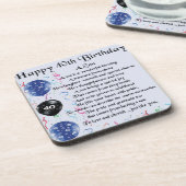 Son Poem - 40th Birthday Design Drankjes Onderzetter (Linkerzijde)