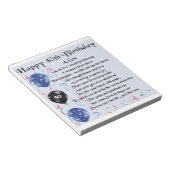 Son Poem - 40th Birthday Design Notitieblok (Schuin)