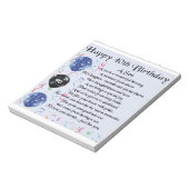 Son Poem - 40th Birthday Design Notitieblok (Linkerzijde)