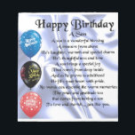 Son Poem - Happy Birthday Notitieblok<br><div class="desc">Een geweldig cadeau voor een zoon op zijn verjaardag</div>