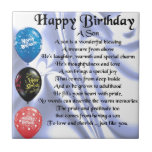 Son Poem - Happy Birthday Tegeltje<br><div class="desc">Een geweldig cadeau voor een zoon op zijn verjaardag</div>