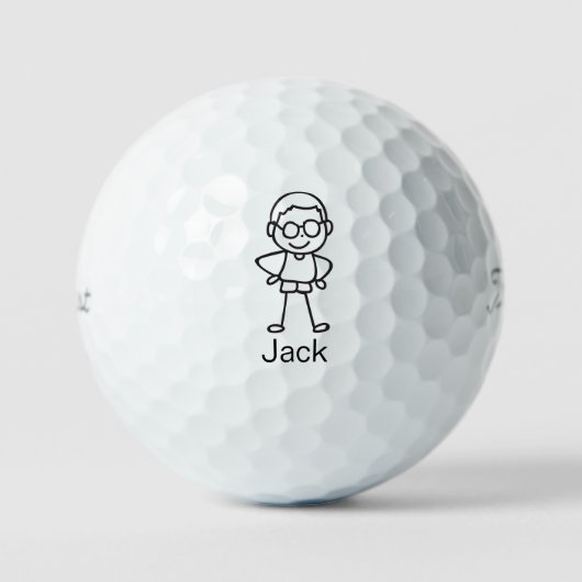 Son schattige doodle stick mensen golfballen (Voorkant)