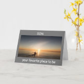 SON SPEELT UW BIRTHDAAG "UIT OP HET WATER"-KAART A KAART (Gele Bloem)