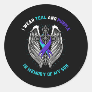 Son Suicide Awareness Shirt Graphic Prevention ITE Ronde Sticker