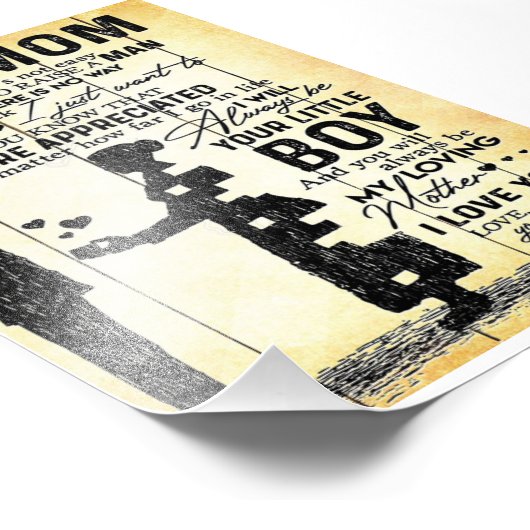 Son to ma Gift | Speciaal cadeau voor het gezin Foto Afdruk (Hoek)