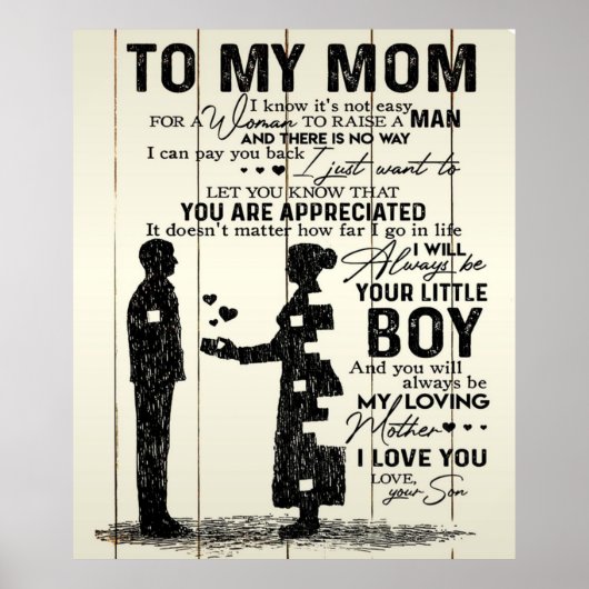 Son To Mom Vertical Poster | Lovely Gift (Voorkant)