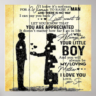 Son To My Mom Gift, Best Gift for Mom Poster