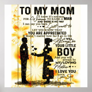 Son To My Mom Letter New Home Decor Gift Poster