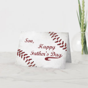 Son Vaderdag Groot Grunge Honkbal, Sport Kaart