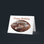Son Verjaardag Grunge Groot Football voor sportfan Kaart<br><div class="desc">De kaart heeft een gedurfd, grunge-stijl ontwerp dat perfect is voor een sportieve zoon. De cover toont een opvallende footballs afbeelding met verontrustende details, die de opwinding en robuustheid van het spel vastlegt. De dynamische look van de kaart zal zeker resoneren met elke jonge sportfan, waardoor het een ideale keuze...</div>