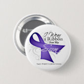 Son Violet Ribbon- Hodgkins Lymphoma Ronde Button 5,7 Cm (Voorkant /achterkant)