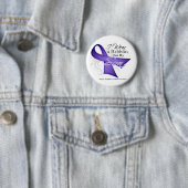 Son Violet Ribbon- Hodgkins Lymphoma Ronde Button 5,7 Cm (In situ)