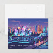 Sonar Festival Barcelona Spanje Briefkaart (Voorkant / Achterkant)