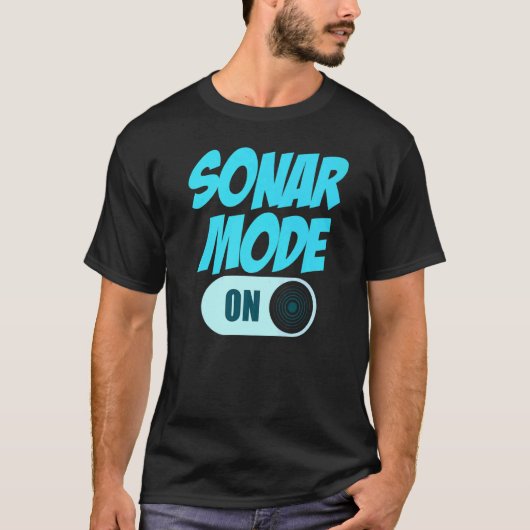 Sonar Mode op marinebioloog T-shirt (Voorkant)