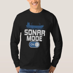 sonarmodus op wetenschapper mariene biologie t-shirt