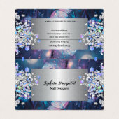 Sonata iriserende glitter opvouwbaar Visitekaartje (Buitenkant ongevouwen)