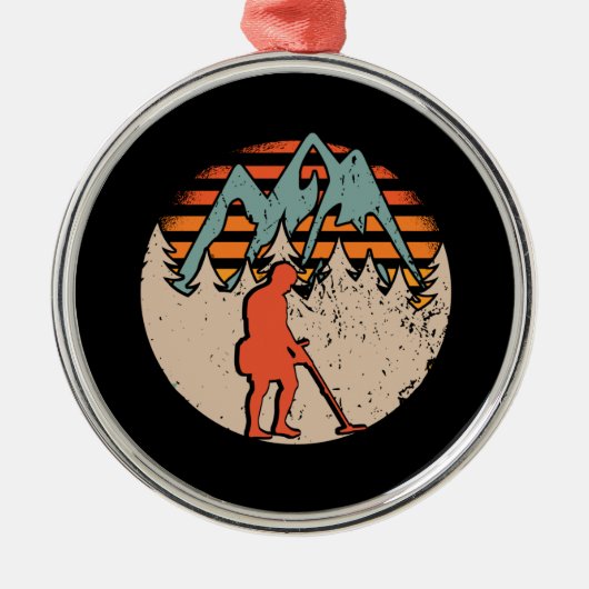 Sondeln Metaal Detectorist Metalen Ornament (Voorkant)