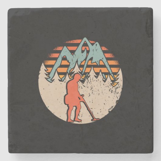  Sondeln Metaal Detectorist Stenen Onderzetter (Voorkant)