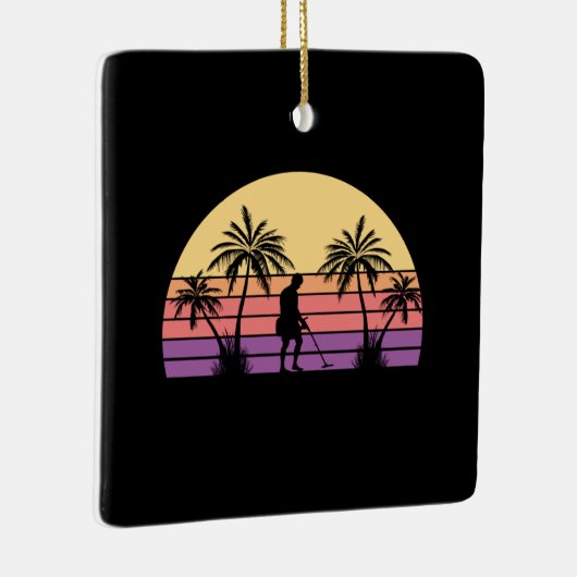 Sondeln Metal Detectorist Keramisch Ornament (Rechts)