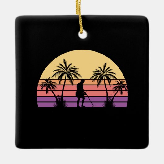 Sondeln Metal Detectorist Keramisch Ornament (Voorkant)