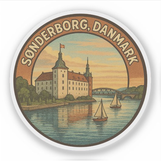 Sønderborg Denmark Castle Sticker (Voorkant)