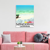 Søndervig Denemarken strand reisposter Canvas Afdruk (Insitu (Woonkamer))